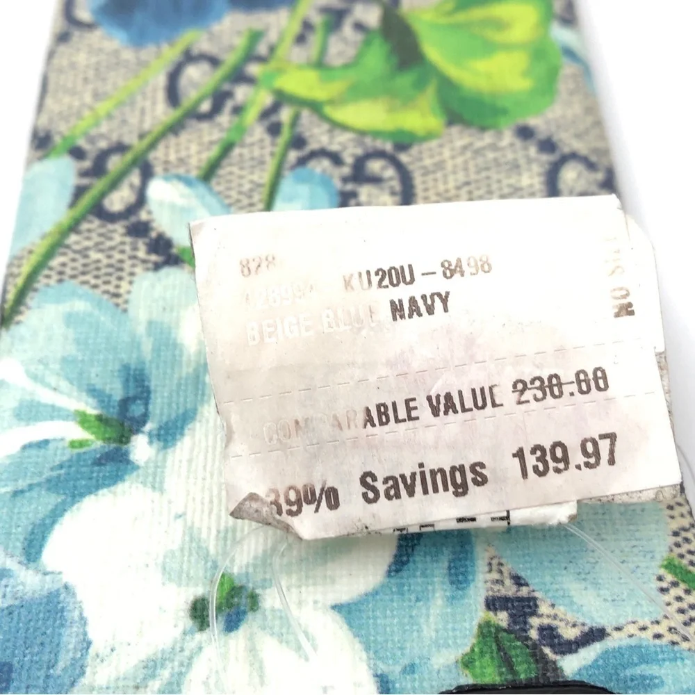 GUCCI Beige Blue Floral GG Monogram Logo Apple IPhone6 Phone Case NEW